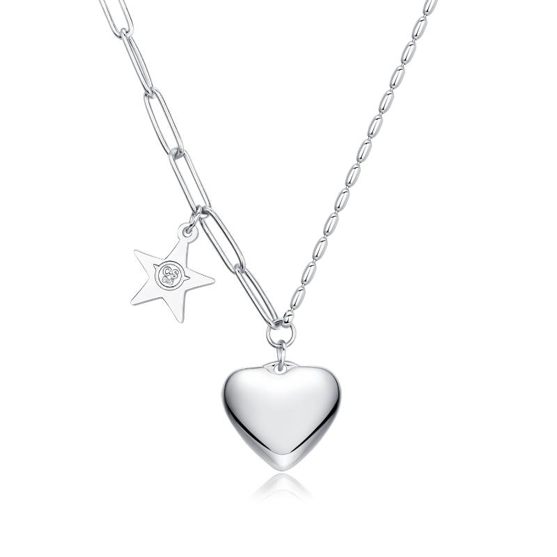Pendant Necklaces Korean Fashion Stainless Steel Jewelry Titanium Necklace Love And Star Spot WholesalePendant
Pendant Necklaces Korean Fashion Stainless Steel Jewelry Titanium Necklace Love And Star Spot WholesalePendant