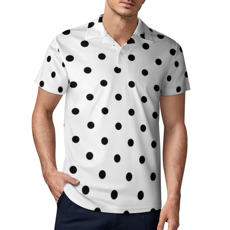 Men's Polos Classic Polka Dot Casual T-Shirts White Black Polkadots Retro Pattern Shirts Turn Down Collar Tees Street Style Males TopsMen's, Style-5
Men's Polos Classic Polka Dot Casual T-Shirts White Black Polkadots Retro Pattern Shirts Turn Down Collar Tees Street Style Males TopsMen's, Style-5