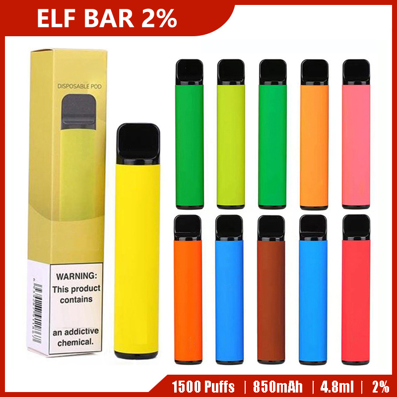 New Elf Bar Disposable E Cigarette Starter Kits 2% Strength 1500 Puffs 850mAh Battery Vape Pen Device 4.8ml Pre-filled Pods Cartridges Elfbars Vapors Vapes
New Elf Bar Disposable E Cigarette Starter Kits 2% Strength 1500 Puffs 850mAh Battery Vape Pen Device 4.8ml Pre-filled Pods Cartridges Elfbars Vapors Vapes