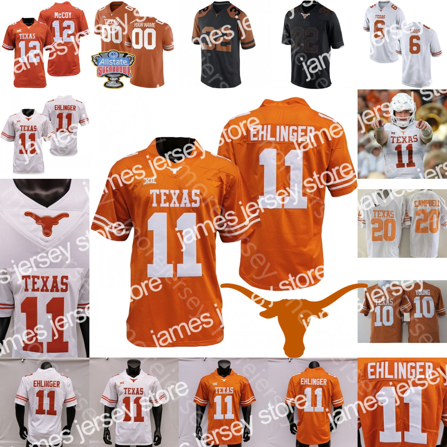 New Texas Longhorns Football Jersey NCAA College Vince Young Earl Campbell Robinson Whittington Card Thompson Arch Manning Javien Toviano Cook, Sugar bowl patch
New Texas Longhorns Football Jersey NCAA College Vince Young Earl Campbell Robinson Whittington Card Thompson Arch Manning Javien Toviano Cook, Sugar bowl patch