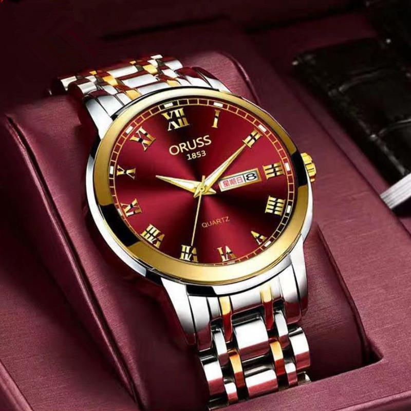 Wristwatches Top Brand Watch Men Stainless Steel Business Date Clock Waterproof Watches Mens Luxury Sport Quartz Wrist Red Hour A4147
Wristwatches Top Brand Watch Men Stainless Steel Business Date Clock Waterproof Watches Mens Luxury Sport Quartz Wrist Red Hour A4147