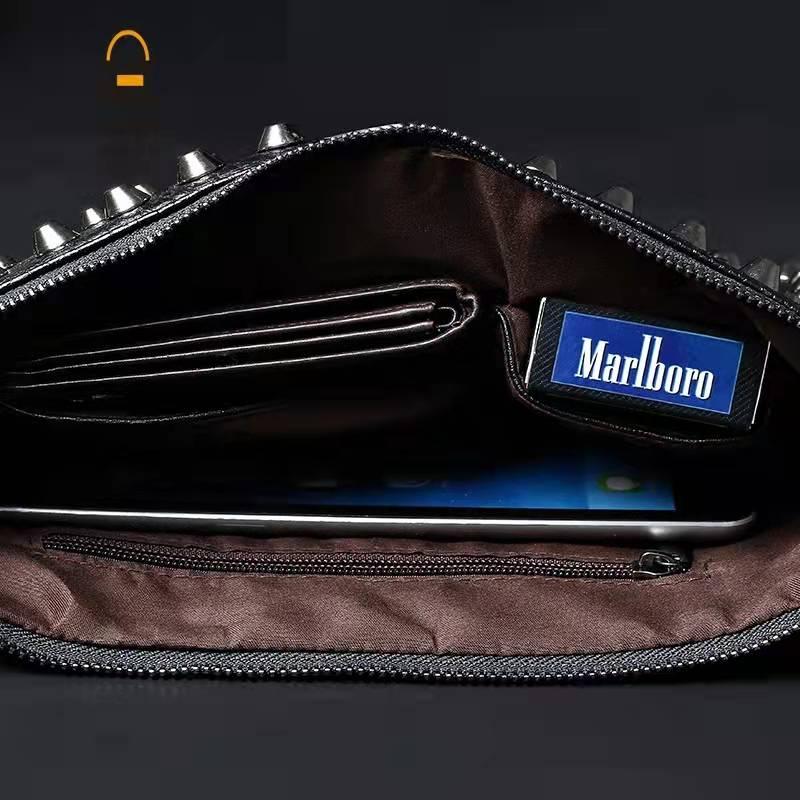 shoulder bags Designer Messenger for man Punk Elements Satchel clutch bag high quality Fashion rivets Handbags men purse iPad briefcase Soft leather H