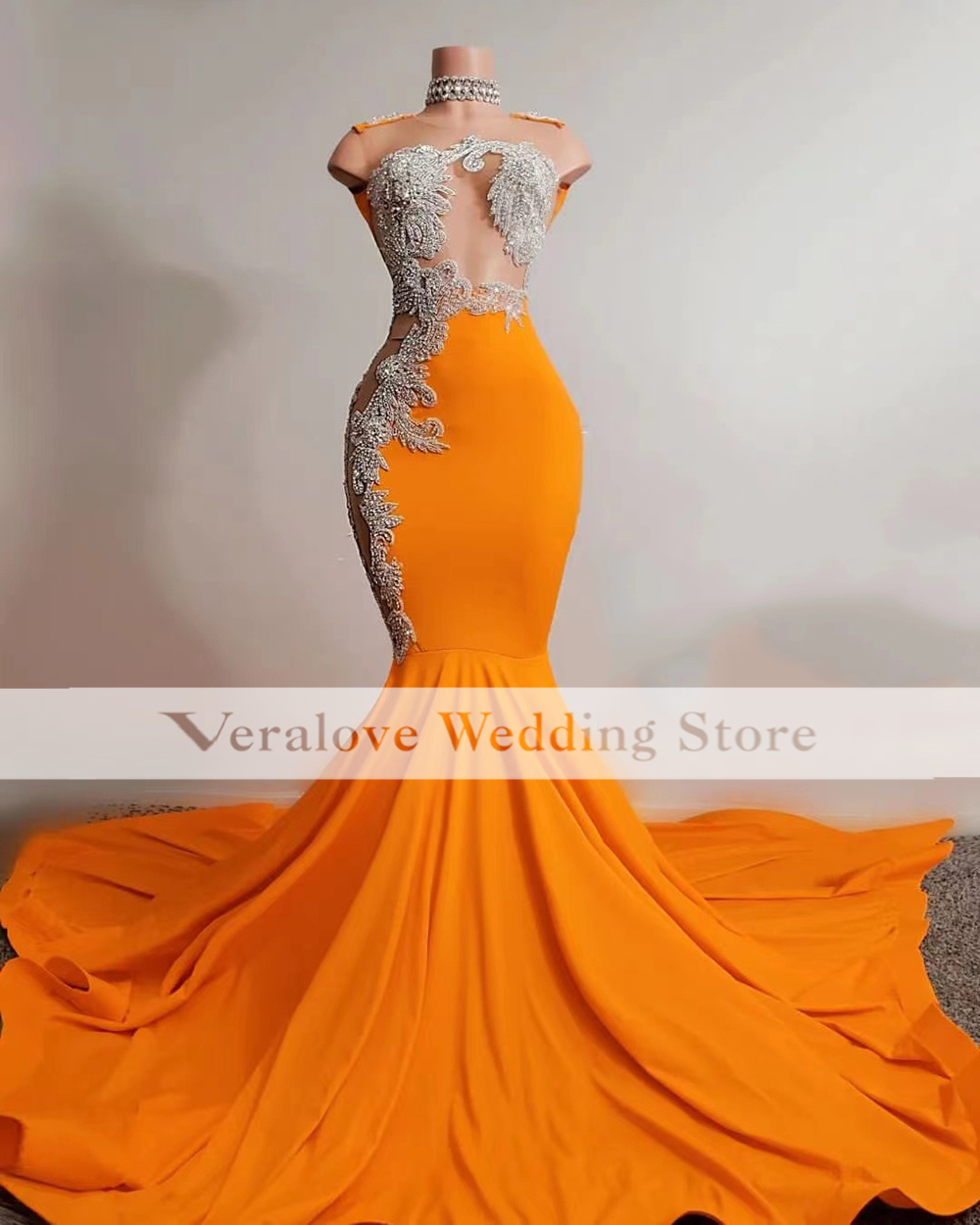 Sparkly Beads Mermaid Prom Dresses For Black Girls 2022 African Party Gowns Evening Wear Graduation Dress