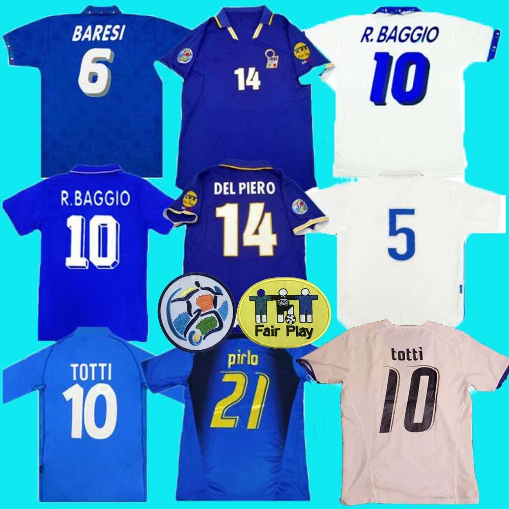 2000 2006 Retro Classic 1982 1986 1990 1994 1996 euro 1997 1998 1999 Italia Jersey Soccer Totti Pirlo Maldini R.Baggio Baresi Camisa de Fútbol, 2006 home
2000 2006 Retro Classic 1982 1986 1990 1994 1996 euro 1997 1998 1999 Italia Jersey Soccer Totti Pirlo Maldini R.Baggio Baresi Camisa de Fútbol, 2006 home