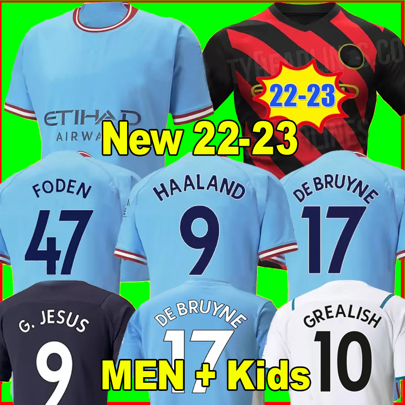 HAALAND soccer jersey 23 DE BRUYNE MANS CITIES GREALISH STERLING G. JESUS FERRAN MAHREZ foden 2022 2023 football shirt uniforms men kids kit sets, 93-20 special
HAALAND soccer jersey 23 DE BRUYNE MANS CITIES GREALISH STERLING G. JESUS FERRAN MAHREZ foden 2022 2023 football shirt uniforms men kids kit sets, 93-20 special
