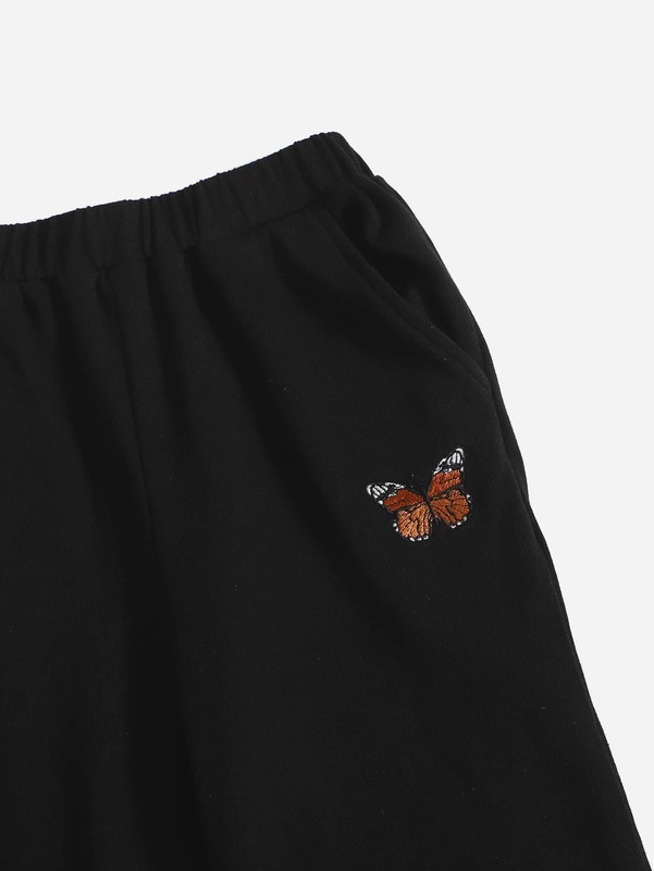 Girls Button Up Tee and Slant Pocket Joggers Set SHE