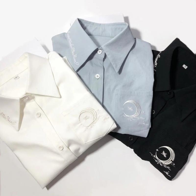 Clothing Sets Women Tops And Bloues Harajuku Vintage Simple Elegantes Loose Gothic Black White Short Long Sleeve Turn Down Collar ShirtCloth, Black short sleeve
Clothing Sets Women Tops And Bloues Harajuku Vintage Simple Elegantes Loose Gothic Black White Short Long Sleeve Turn Down Collar ShirtCloth, Black short sleeve