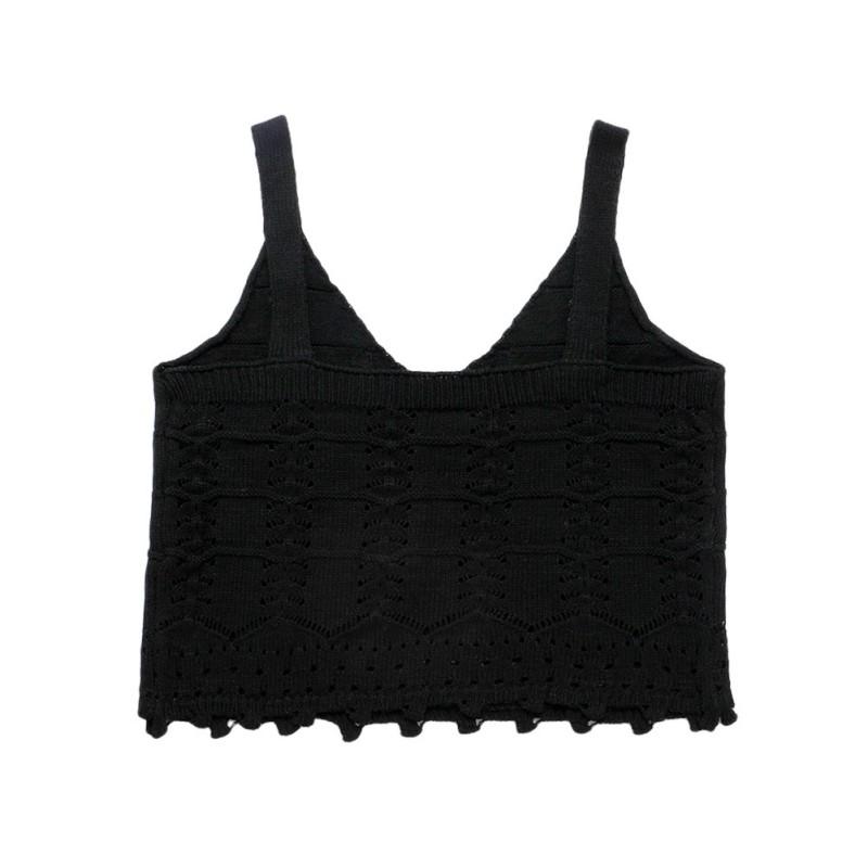 Women' Tanks & Camis Women Fashion Pure Color Tank Tops Summer Boho Suspender Hollow Knitted Vest, Black
Women' Tanks & Camis Women Fashion Pure Color Tank Tops Summer Boho Suspender Hollow Knitted Vest, Black