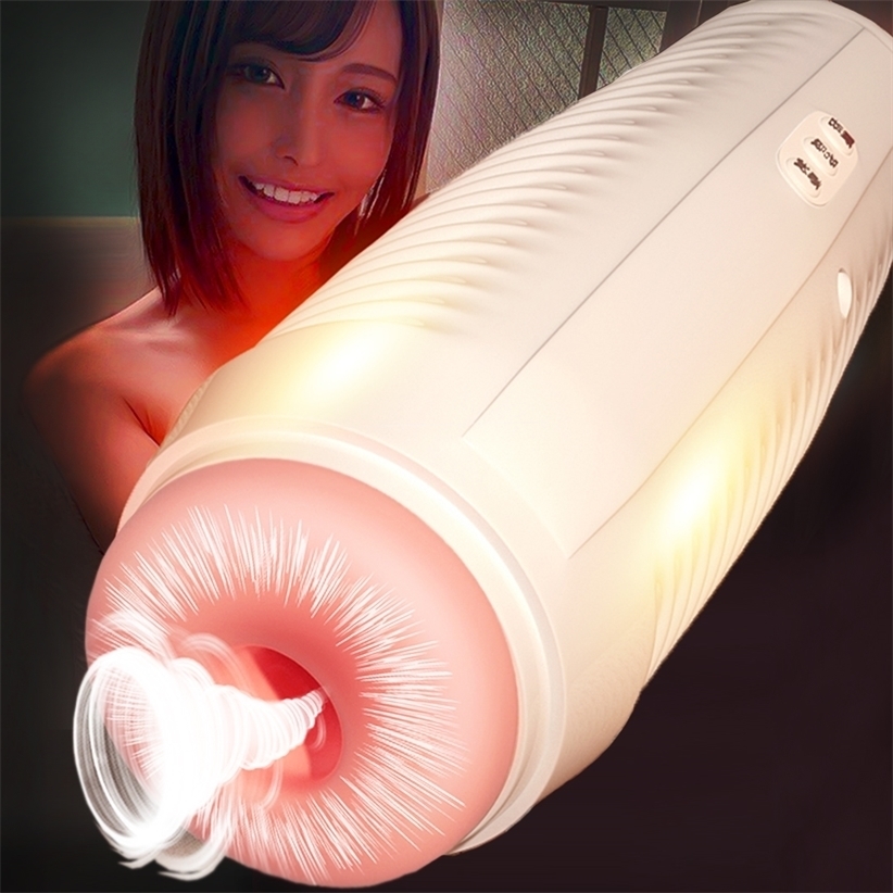12 Speeds Sucking Masturbator Male Automatic Swallow In Voice Interactive & Vibration Masturbators Adult Sex toys for Men 220330