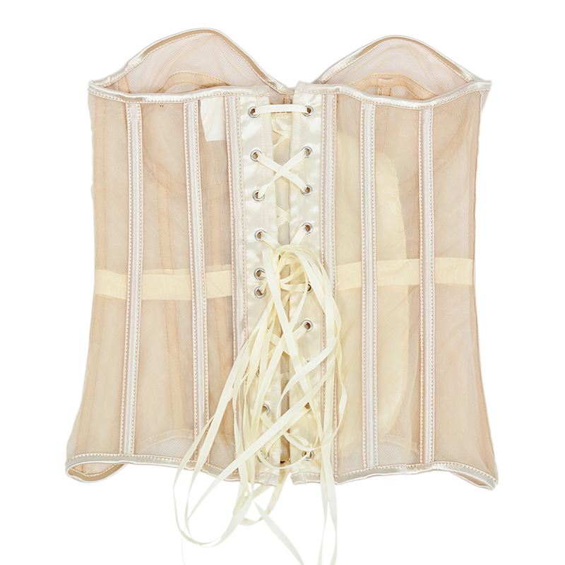 Women Ultra Lightweight Sexy Mesh Bridal Corset Bustier 2022 Spring New Goth Casual Vintage Slim Body Belts Streetwear See Through Corset XXS-5XL