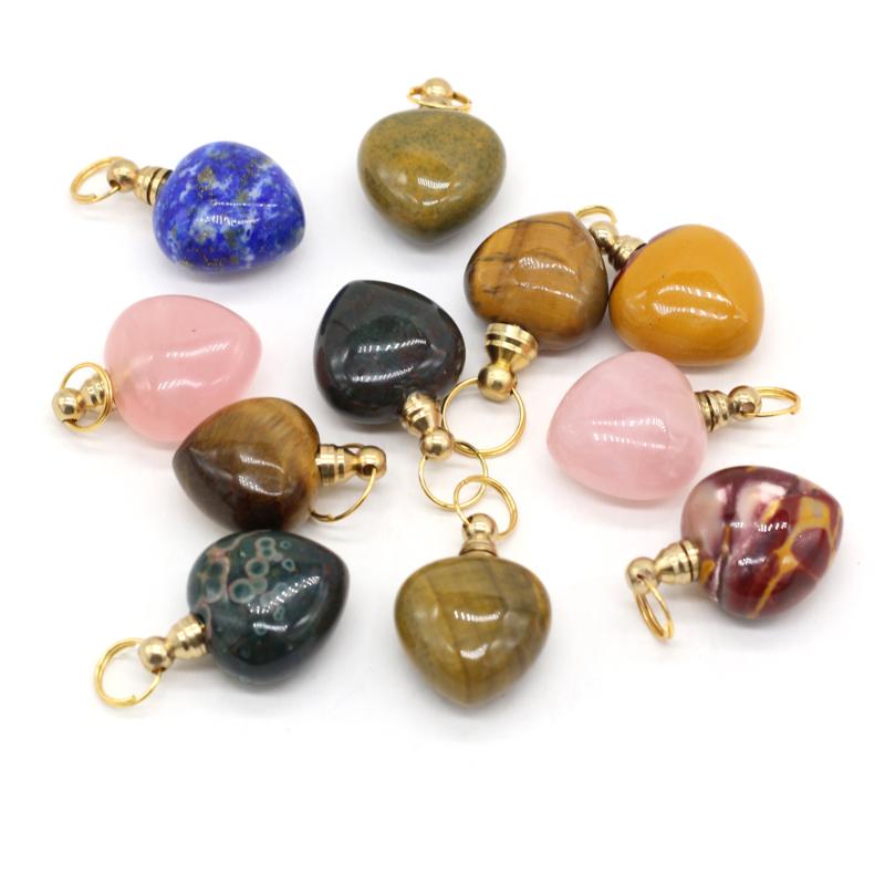 Pendant Necklaces Hole Sale Natural Stone Perfume Bottle Heart-Shaped Semi-Precious For Jewelry Making Charms DIY Necklace AccessoryPendant
Pendant Necklaces Hole Sale Natural Stone Perfume Bottle Heart-Shaped Semi-Precious For Jewelry Making Charms DIY Necklace AccessoryPendant