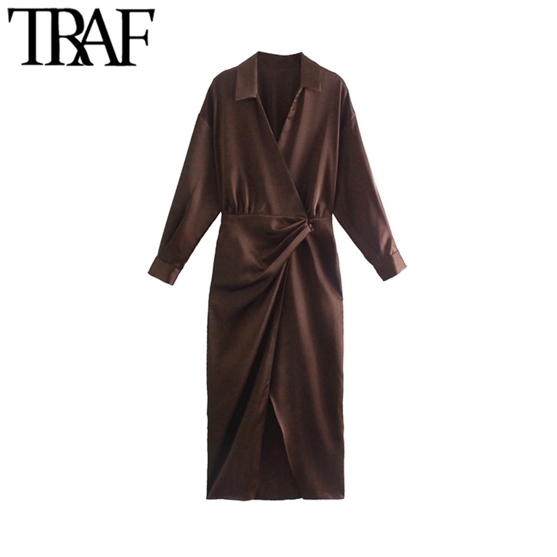 TRAF Women Fashion With Gathered Soft Touch Midi Dress Vintage Long Sleeve Front Vents Female Dresses Vestidos Mujer 220813, As picture
TRAF Women Fashion With Gathered Soft Touch Midi Dress Vintage Long Sleeve Front Vents Female Dresses Vestidos Mujer 220813, As picture