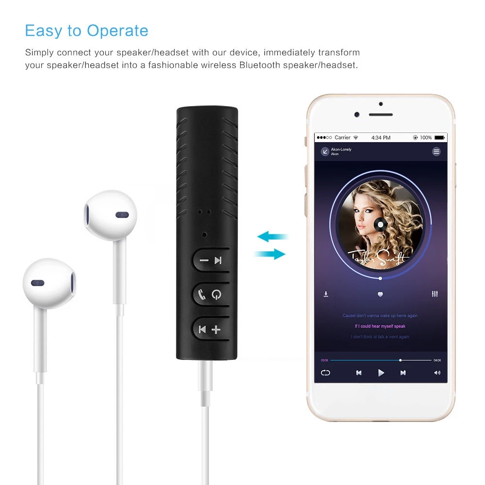 Jack bluetooth Receiver Auto Car Kit Music Adapter Handsfree Wireless aux dongle Mini Audio receptor bluetooth Transmitter 3.5mm