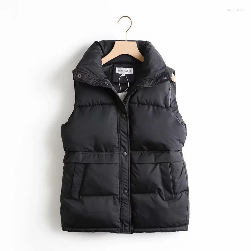 Women' Vests 2022 Autumn Winter Solid Loose Vest Stand Collar Button Jacket Women Windproof Warm Waistcoat Cotton Padded Sleeveless Coat Lu, Beige
Women' Vests 2022 Autumn Winter Solid Loose Vest Stand Collar Button Jacket Women Windproof Warm Waistcoat Cotton Padded Sleeveless Coat Lu, Beige