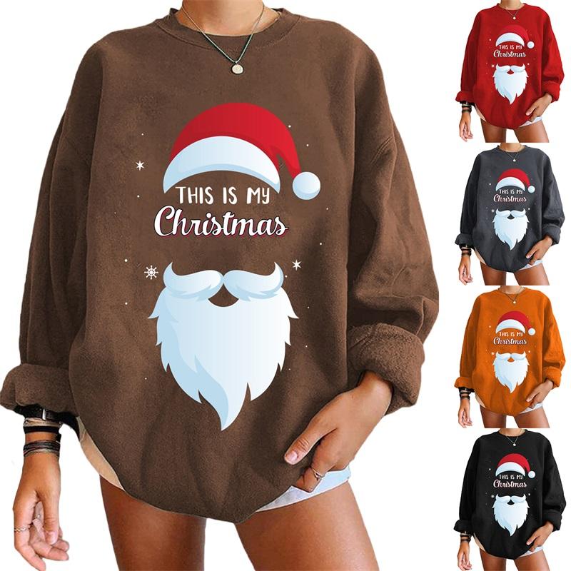 Women' Hoodies & Sweatshirts Women Christmas Pullover Sweatshirt Autumn Winter Cartoon Santa Claus Print Long Sleeve Loose Style Hoodie Top, Red
Women' Hoodies & Sweatshirts Women Christmas Pullover Sweatshirt Autumn Winter Cartoon Santa Claus Print Long Sleeve Loose Style Hoodie Top, Red