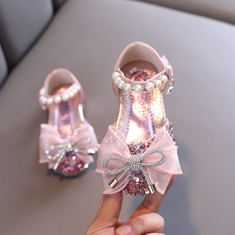 Girls Summer Fashion Little Girl Princess Children Bow Sandals Baby Show Kids Shoes E649 220725