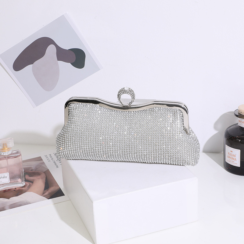 Diamonds Evening Bags Finger Ring Small Clutch Chain Shoulder Bag s Party Wedding handbags lady Evening Clutch Bags 220817