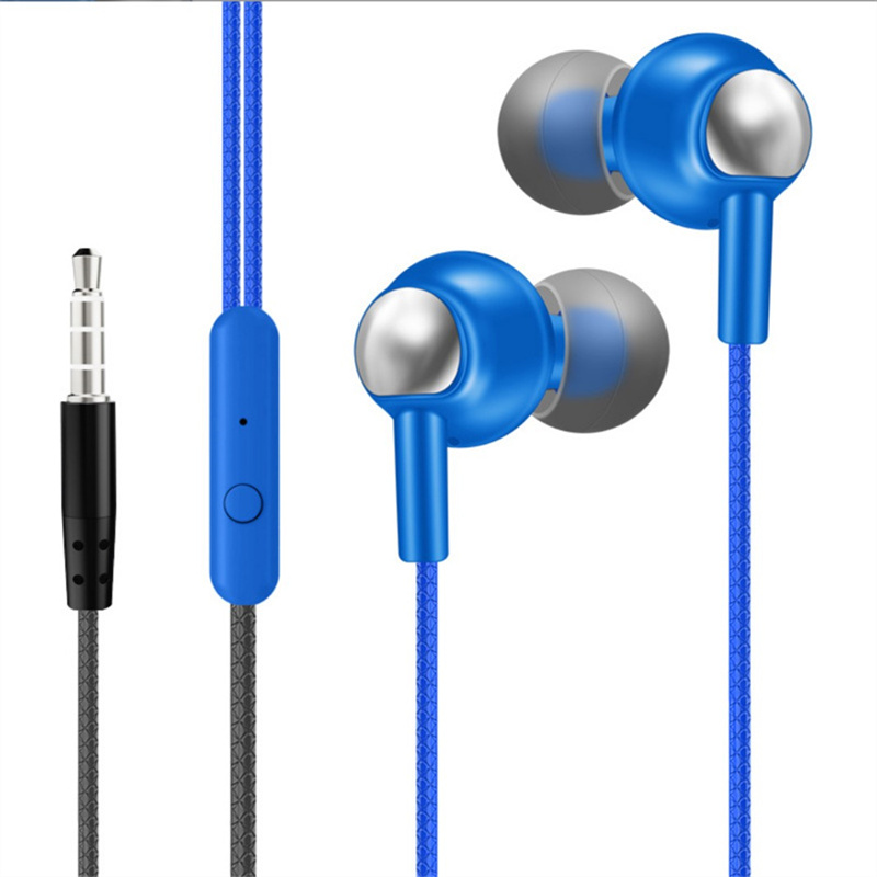 Metal 3.5mm wired earphones with mic In-Ear Headset For Mobile Phone PC Gaming Ultra Bass Super Sound Earbud Music Earphone Headphone Amplifiers