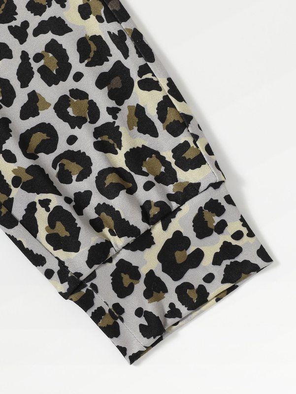 Toddler Girls Slogan Graphic Tee & Cheetah Pants SHE