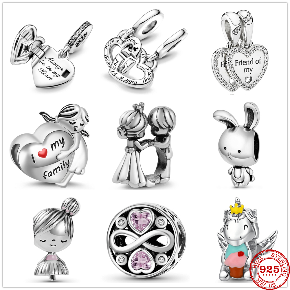925 Sterling Silver Dangle Charm Fashion Prince Princess Girl Sister Beads Bead Fit Pandora Charms Bracelet DIY Jewelry Accessories
925 Sterling Silver Dangle Charm Fashion Prince Princess Girl Sister Beads Bead Fit Pandora Charms Bracelet DIY Jewelry Accessories