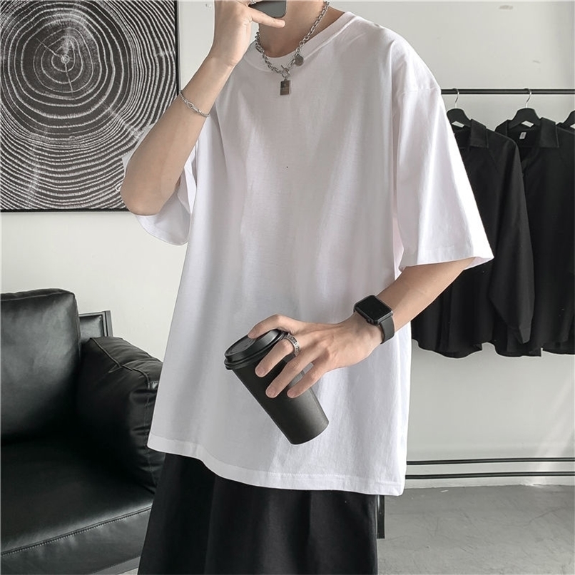HYBSKR Summer Man Tshirts Short Sleeve Solid Color Casual Oversized T Shirt Men Harajuku Hip Hop Cotton Mens Clothing Tops Tee 220702, White
HYBSKR Summer Man Tshirts Short Sleeve Solid Color Casual Oversized T Shirt Men Harajuku Hip Hop Cotton Mens Clothing Tops Tee 220702, White