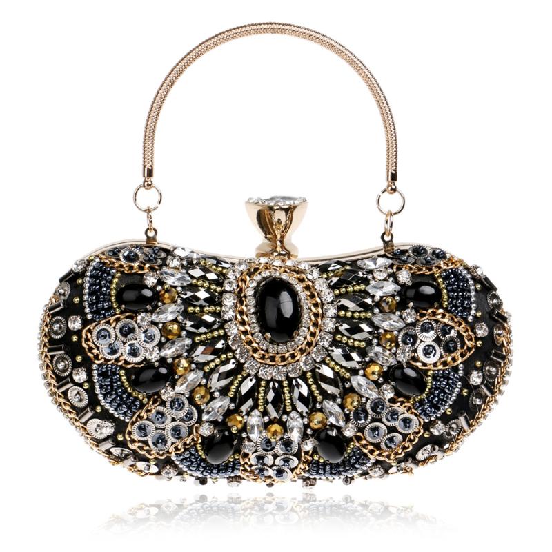 Evening Bags Wedding Diamond Floral Woman Bag Clutch Black Crystal Handbags Sling Package Cell Phone Pocket Matching Wallet PurseEvening, As pic
Evening Bags Wedding Diamond Floral Woman Bag Clutch Black Crystal Handbags Sling Package Cell Phone Pocket Matching Wallet PurseEvening, As pic