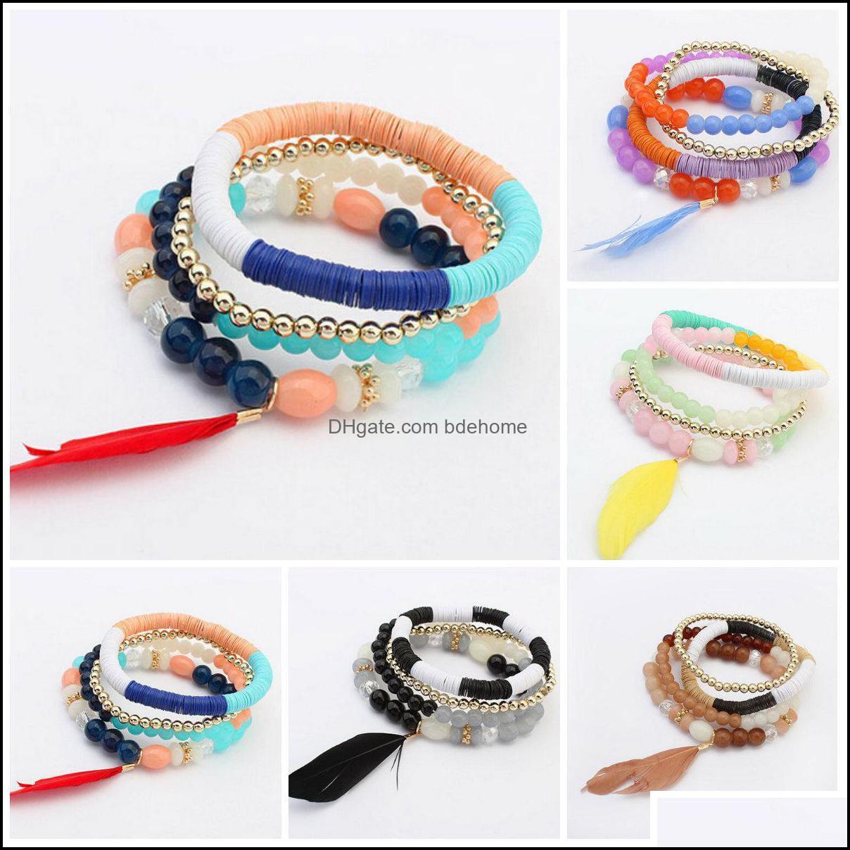Charm Bracelets Charms Bohemian Feather Bracelet Elastic Force Line Resin Beaded Bdehome Drop Delivery 2021 Dht74
Charm Bracelets Charms Bohemian Feather Bracelet Elastic Force Line Resin Beaded Bdehome Drop Delivery 2021 Dht74