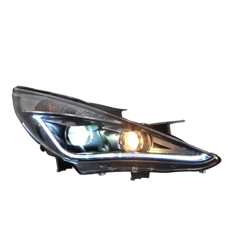 For Sonata 8 2011-16 Headlights Hyundai LED Daytime Running Light Waterproof Fog Lamp DRL Car Headlight Assembly
