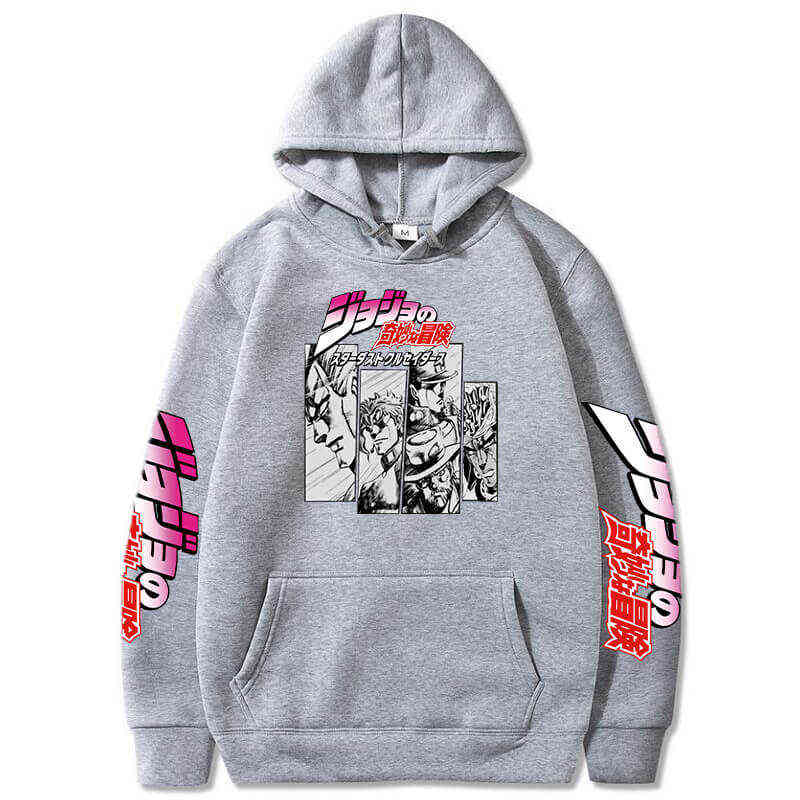 Harajuku JoJo Bizarre Adventure Hoodie Japanese Anime Men/Women Long Sleeved Sweatshirt Tops Cartoon Hip Hop Vintage Clothes G220429