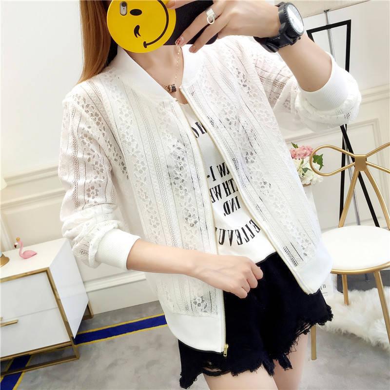 Women's Jackets Women's Short Lace Top Cut-out Long-sleeve Jacket Cardigan Sun Protection Clothing Spring Summer Baseball Uniform Korean, White
Women's Jackets Women's Short Lace Top Cut-out Long-sleeve Jacket Cardigan Sun Protection Clothing Spring Summer Baseball Uniform Korean, White