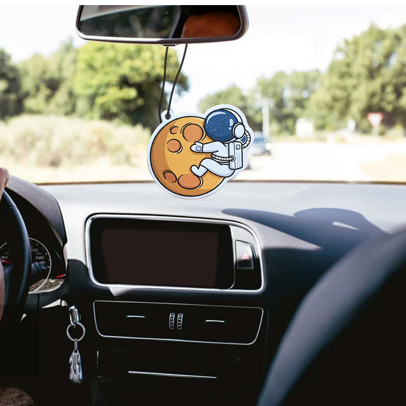 Car Hanging Rear View Air Freshener Solid Paper Diffuser Interior Accessories Pendant