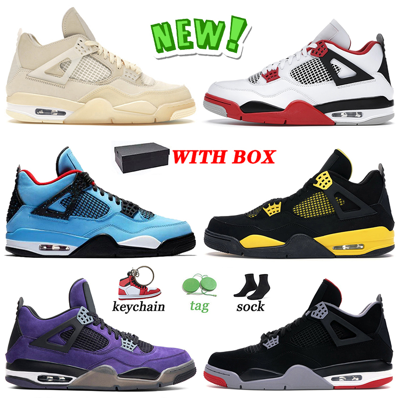 New With BOX Jumpman 4 4s Basketball Shoes OG Sneakers Sail Fire Red Cactus Jack Thunder Bred Purple Metallic Black Cat Shimmer What The Sports Trainers Mens Women, C8 military black 40-47
New With BOX Jumpman 4 4s Basketball Shoes OG Sneakers Sail Fire Red Cactus Jack Thunder Bred Purple Metallic Black Cat Shimmer What The Sports Trainers Mens Women, C8 military black 40-47