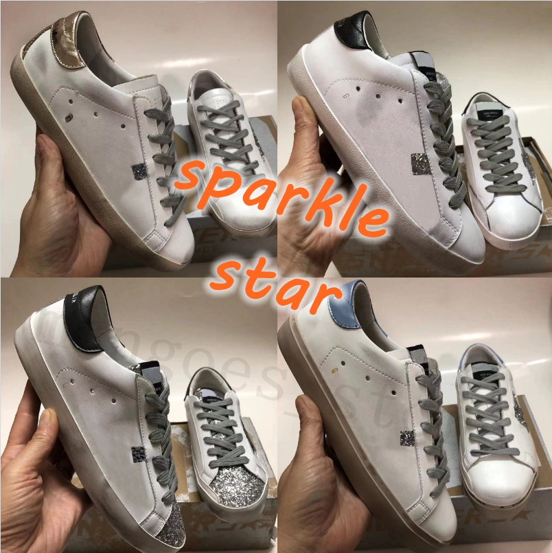 Superstar Golden Sneakers Casual Golden Shoes Dirty Shoe Black silver sparkle print Stars Snake Skin Suede Cream Sole high low top Women Man White Leather, With star 19
Superstar Golden Sneakers Casual Golden Shoes Dirty Shoe Black silver sparkle print Stars Snake Skin Suede Cream Sole high low top Women Man White Leather, With star 19
