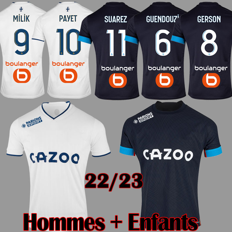 22 23 soccer jerseys SUAREZ GUENDOUZI GERSON Under 2022 2023 MARSEILLES MILIK maillot foot CUISANCE KAMARA PAYET football shirts men kids kit fans player fourth, Kids away
22 23 soccer jerseys SUAREZ GUENDOUZI GERSON Under 2022 2023 MARSEILLES MILIK maillot foot CUISANCE KAMARA PAYET football shirts men kids kit fans player fourth, Kids away