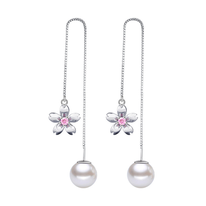 Wholesale Fashion StudS simple lovely cherry 925 Sterling Silver Tassel pendant drop Long Ear Line Earrings For woman YS163
Wholesale Fashion StudS simple lovely cherry 925 Sterling Silver Tassel pendant drop Long Ear Line Earrings For woman YS163