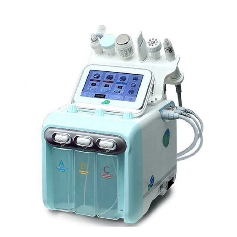 Multifunction 6 In 1 H2O2 Small Bubble Ultrasound Hydra Oxygen Aqua Jet Deep Cleaning Crystal Microdermabrasion Machine