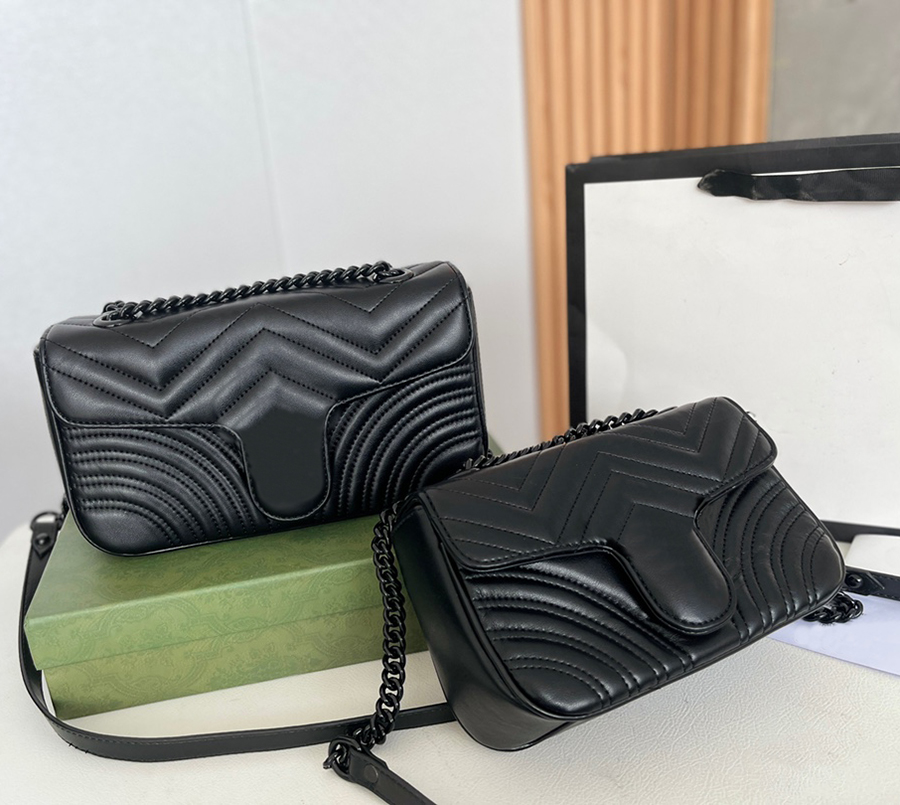 Black Chain designer bag Fashion Genuine Leather Cross body Bags Women High Quality Classic Quilted Shoulder bag Luxury Woman Handbag WOC purse Underarm Tote wallet, Black 22*14cm
Black Chain designer bag Fashion Genuine Leather Cross body Bags Women High Quality Classic Quilted Shoulder bag Luxury Woman Handbag WOC purse Underarm Tote wallet, Black 22*14cm