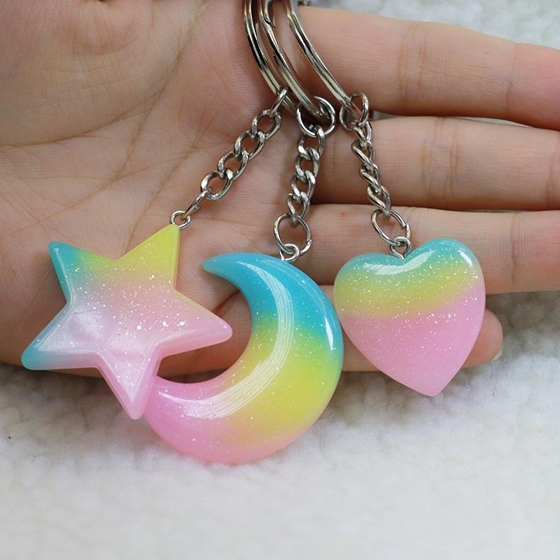 Keychains Fashion Sequins Star Moon Heart Keychain For Women Pendant Girls Child Fantasy School Backpack Hanging Ornament Friend Gift
Keychains Fashion Sequins Star Moon Heart Keychain For Women Pendant Girls Child Fantasy School Backpack Hanging Ornament Friend Gift