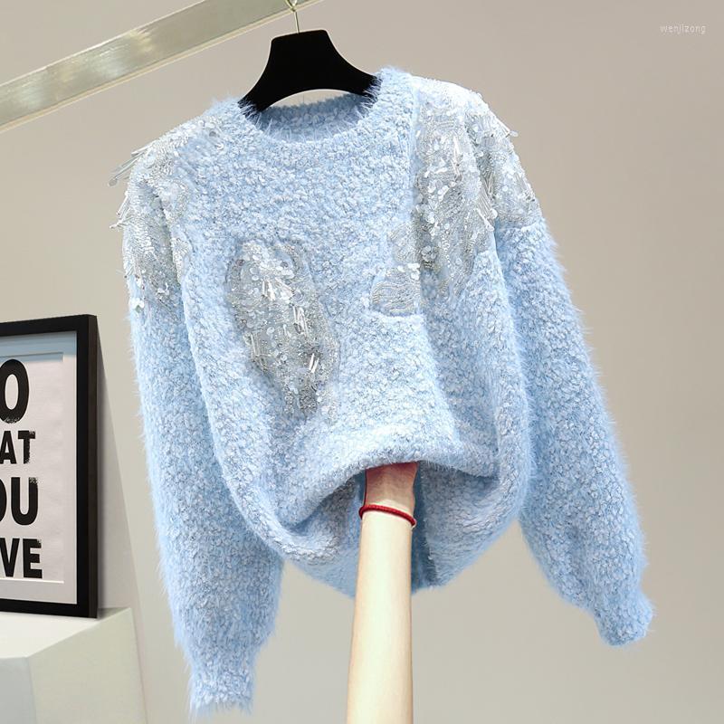 Women's Sweaters Womens Mohair Sweater 2022 Autumn Winter Korean Style Loose Sequins Casual All-Matching Pullovers Tops Girls Lady Warm, Black
Women's Sweaters Womens Mohair Sweater 2022 Autumn Winter Korean Style Loose Sequins Casual All-Matching Pullovers Tops Girls Lady Warm, Black