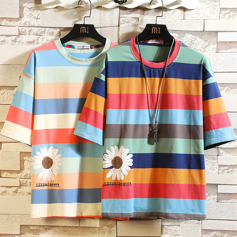 Summer Mens T Shirt New Fashion Striped T-Shirts Men's Loose Cotton Short Sleeve Casual Mens Hip Hop Top Tees Streetwears M-5XL, Navy blue
Summer Mens T Shirt New Fashion Striped T-Shirts Men's Loose Cotton Short Sleeve Casual Mens Hip Hop Top Tees Streetwears M-5XL, Navy blue