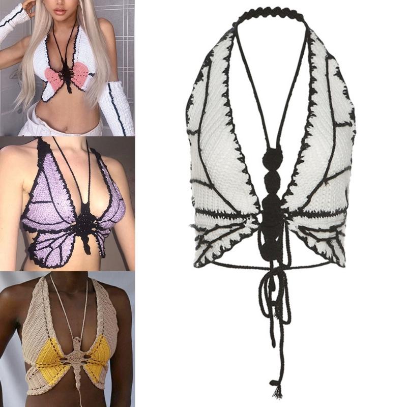 Women' Tanks & Camis Womens Summer Sexy Hollow Out Knit Camisole Deep V-Neck Halter Backless Crop Top Crochet Butterfly Bralette Bra Vest B, Pink
Women' Tanks & Camis Womens Summer Sexy Hollow Out Knit Camisole Deep V-Neck Halter Backless Crop Top Crochet Butterfly Bralette Bra Vest B, Pink