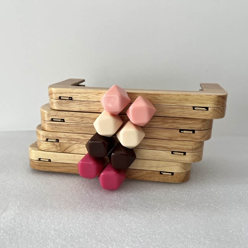 20 Cm Candy Solid Wood High Quality Candy Wooden Purse Frame Obag Handbag Accessories Diy Purse Hanger Guangzhou Purse Frames 220610
