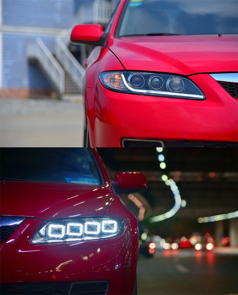 All LED Lighting Accessories For Mazda 6 LED Headlight 20 04-20 15 Car Head Light Dynamic Turn Signal Mazda6 Daily Driving Lights