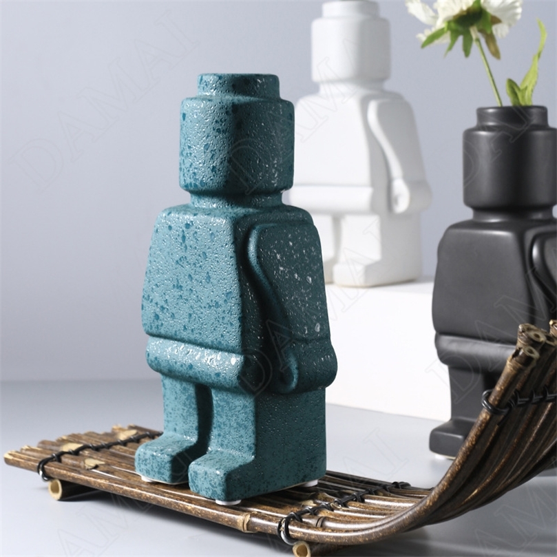 European Ceramic Statue Creativity Robot TV Cabinet Desktop Flower Vase Modern Home Decoration Accessories for Living Room 220622
European Ceramic Statue Creativity Robot TV Cabinet Desktop Flower Vase Modern Home Decoration Accessories for Living Room 220622