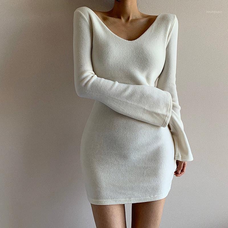 Casual Dresses Lady Fashion Solid Color One-piece Dress Sexy V-neck Long Flared Sleeve Package Hip Skirt Daily Life 2022 Spring Fall, Black
Casual Dresses Lady Fashion Solid Color One-piece Dress Sexy V-neck Long Flared Sleeve Package Hip Skirt Daily Life 2022 Spring Fall, Black