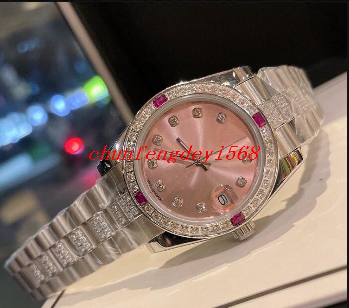 Multiple Colour Lady Watch President Diamond Bezel Shell face Women Stainless WatchesSwiss Quartz Movement 31mm Sapphire mirror waterproof watch
Multiple Colour Lady Watch President Diamond Bezel Shell face Women Stainless WatchesSwiss Quartz Movement 31mm Sapphire mirror waterproof watch