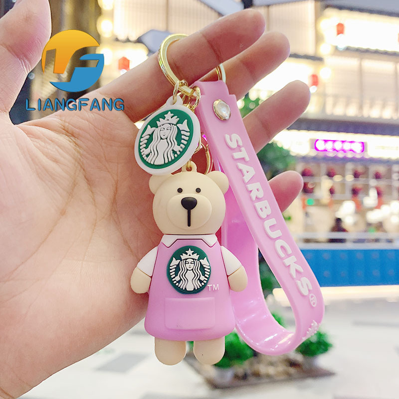 Trendy Party Favor Starbucks cartoon milk tea bear drop glue keychain cute doll solid key pendant silicone bag pendant
Trendy Party Favor Starbucks cartoon milk tea bear drop glue keychain cute doll solid key pendant silicone bag pendant