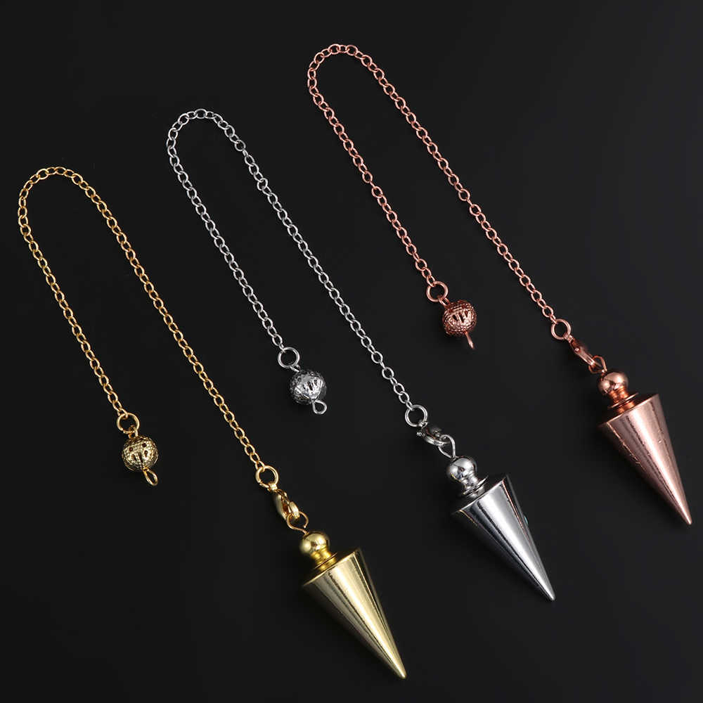 Stone Quartz Rock Choler Crystal Natural Hexagonal Pointed Reiki Chakra Pendant Pendulum for Unisex Jewelry Accessories