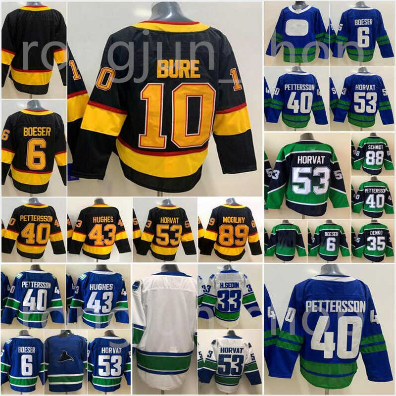 Vancouver Hockey 43 Quinn Hughes Jerseys Thatcher Demko Henrik Sedin 53 Bo Horvat 6 Brock Boeser 40 Elias Pettersson 22 Sedin 10 Pavel Bure n''nhl''Jersey
Vancouver Hockey 43 Quinn Hughes Jerseys Thatcher Demko Henrik Sedin 53 Bo Horvat 6 Brock Boeser 40 Elias Pettersson 22 Sedin 10 Pavel Bure n''nhl''Jersey