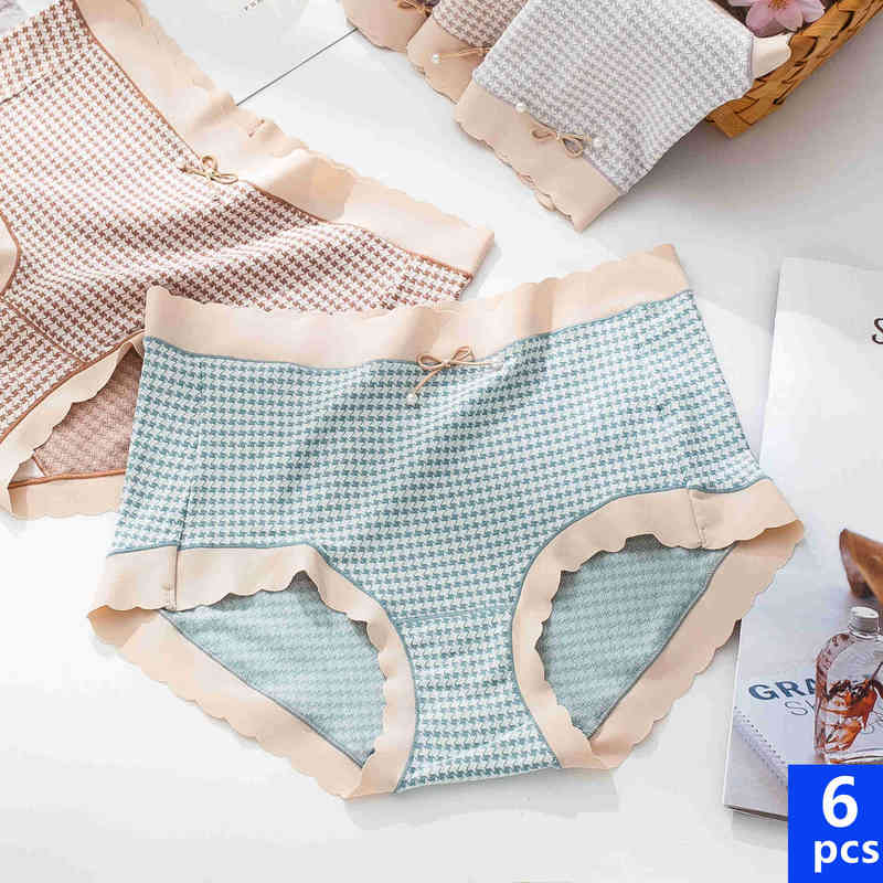 6pcs women's briefs Lady high-waisted panties Japanese non-mark bag hip Traceless large size Houndstooth underwear 40-70kg T220810, Set 1
6pcs women's briefs Lady high-waisted panties Japanese non-mark bag hip Traceless large size Houndstooth underwear 40-70kg T220810, Set 1